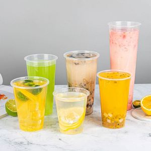Gobelets en plastique PP jetables de 1000 ml (32 oz) pour jus et boissons froides, avec logo et design personnalisés, pour Bubble Tea Boba, écologiques - Product Image 4