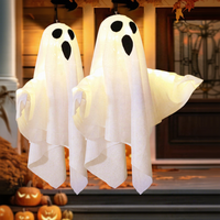 Chapeau de sorcier lumineux d'Halloween, lanterne fantôme, décorations LED pour accrocher au mur dans la pièce pour créer une ambiance festive