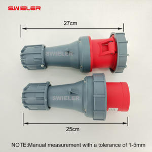 Conectores de Alimentación de Aviación Trifásicos de 5 Polos, 63A, Impermeables, Industriales, <span class=keywords><strong>Macho</strong></span>, para Distribuidor, Cable de Extensión de Alimentación - Product Image 3