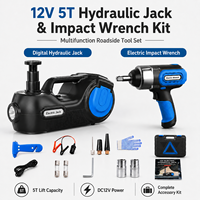 Kit de cric électrique 5T avec clé à chocs 110W 400N.M, compresseur numérique 150PSI, 12V 180W, kit cric pour SUV