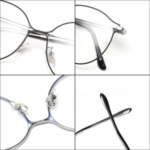 Gafas de Moda con Montura Redonda de Metal, Lentes Personalizables, Estilo Literario y Elegante, Gran Venta - Product Image 6