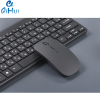 QiHui Penjualan Terbaik 86 Tombol Sampel Gratis Keyboard Nirkabel Mouse Kombo Keyboard Mouse Desktop Komputer Pc