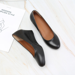 Zapatos <span class=keywords><strong>de</strong></span> Cuero Negros para Mujer, Estilo Barefoot, Suela Blanda, Cierre Deslizante, Cómodos, para Azafatas <span class=keywords><strong>de</strong></span> Vuelo - Product Image 5
