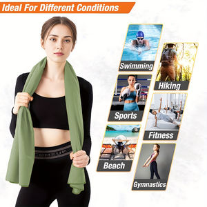 クイック干燥タオルセット,ポータブルタオル,汗吸収剤,軽量,ビーチ,スイミング,アウトドア,ワークアウト,ビーチに适しています - Product Image 6