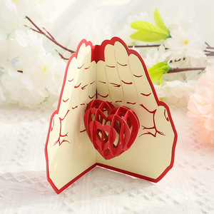 Thiệp Chúc Mừng Ba Chiều Ngày Valentine Thẻ Quà Tặng Thông Điệp Chúc Phúc Ba Chiều 3D Trong Lòng Bàn Tay Của Một Cặp Đôi - Product Image 3