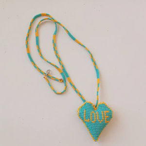 <span class=keywords><strong>Collana</strong></span> <span class=keywords><strong>con</strong></span> Ciondolo a Cuore in <span class=keywords><strong>Perle</strong></span> e Catena in Bambù Intrecciata a Mano, Colore Dopamina, Occhio del Diavolo, Lettere HOPE MAGIC, Collane di Moda <span class=keywords><strong>con</strong></span> Perline - Product Image 3