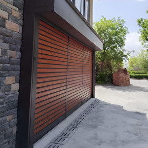 Porte <span class=keywords><strong>de</strong></span> <span class=keywords><strong>garage</strong></span> <span class=keywords><strong>automatique</strong></span> électrique anti-vent en alliage <span class=keywords><strong>d</strong></span>'aluminium, style industriel moderne, modèle HUADUN, très vendue - Product Image 1