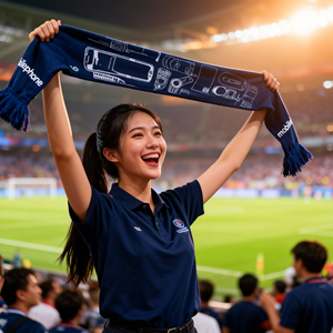 定制亚克力长款男士纺织足球俱乐部运动欧洲工厂啦啦队围巾俱乐部锦标赛全国足球 - Product Image 2