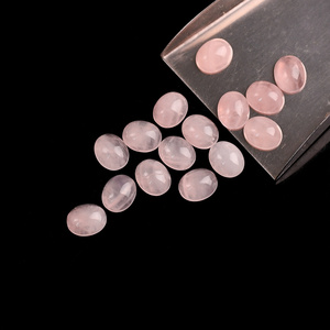 Chất Lượng Cao Tự Nhiên Màu Hồng Thạch Anh Đá Cabochon 8X10Mm Vòng Hình Bầu Dục Tùy Chỉnh Hình Dạng Bán Buôn Loose Rose <span class=keywords><strong>Quartz</strong></span> Đá Quý - Product Image 4
