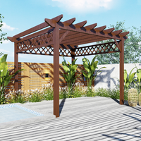 Jardin chinois 12x12 gazebo pavillon en bois toit extérieur auvent rétractable à vendre
