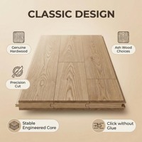 Parquet en bois franc de frêne multicouche pour salon, cuisine, salle de bain, villa et usage extérieur