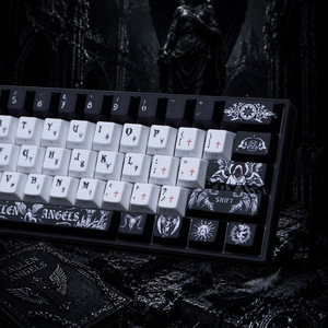 Teclas de Teclado Mecánico OEM Dark Angel Transfronterizas - PBT Sublimado en Cinco Caras, Idiomas Ruso/Inglés, Empaque en Caja - Product Image 3