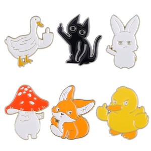 Broche de Aleación con Diseño de Gota de Aceite, Divertido, Familiar, Estilo Sitcom, Doble Daga Única, Pin Metálico para Ropa y Bolsos, Año Nuevo Chino, Día Nacional, Color Negro - Product Image 6