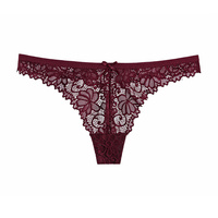 Nueva Tanga de encaje sexy transpirable de cintura baja cómoda entrepierna de algodón ropa interior de mujer