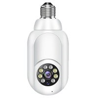 Cámara bombilla Tuya WiFi 2MP 5G: Audio bidireccional, visión infrarroja, control móvil y auto-seguimiento para interiores
