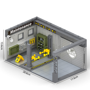 Tiện Ích Mới 470Pcs Xe Nhà Để Xe Bộ Dụng Cụ Nhỏ Nhà Xe Cổng Container Xe Phụ Kiện Sửa Chữa Cửa Hàng Đồ Chơi Khối & Mô Hình Xây Dựng Đồ Chơi - Product Image 1
