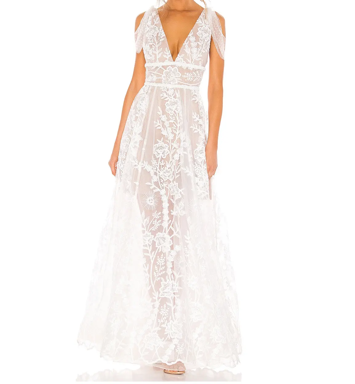 Ladies Wedding Dress Women V-Neck Collar Wedding Dresses Ivory Wedding Dress Tunisia Bridal Gown OEM