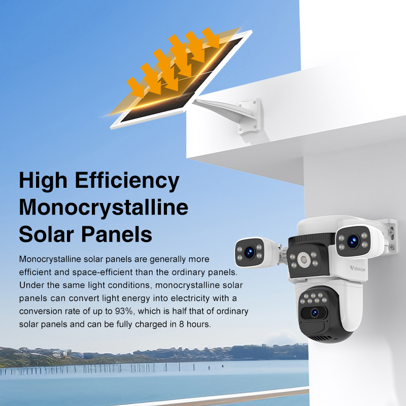 9MP 3Lens Battery Solar Security Camera 360 Degree Visual BG621SR 4G Solar Outdoor Camera Okam Pro Battery 4G Sim Card Camera · image 5
