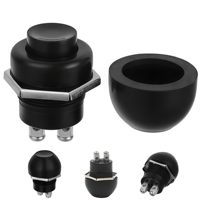 Sakelar Tombol Tekan Sementara 22MM 12V-24V 10 Amp (ON)-Off, Sakelar Pengapian/Mobil Tombol Tekan untuk Menyalakan Mesin/Klakson untuk Perahu Traktor.