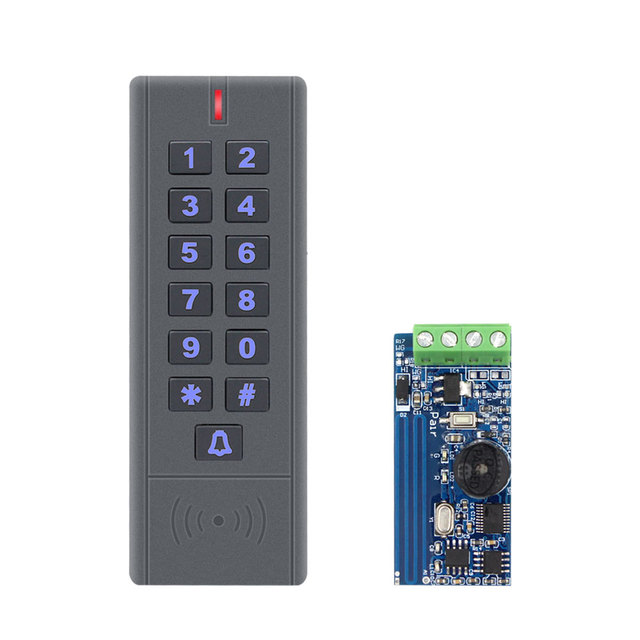 Rolling Code Wireless Access Control Keyboard, 433MHz Wiegand Network Access Control Board Reader Receiver, Doorbell Function
