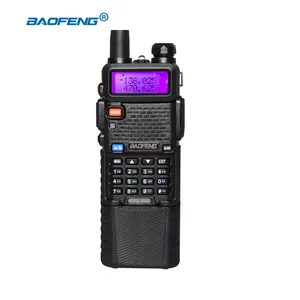 Walkie talkie baofeng banda 5w, rádio comunicador, banda dupla, fm, transmissor amador, 5r