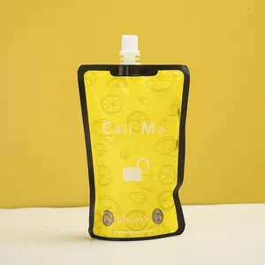 Individuell bedruckte Jelly Juice Liquor Wasser getränk Stehende Mini-gestanzte flüssige Nachfüll verpackung Plastiktüte Stand Up Pouch Auslauf beutel