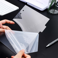 Séparateur d'index A5A6A7 pour classeur à feuilles mobiles, plaque d'index en acrylique transparent à 6 onglets, espaceur de page intérieure pour agenda et carnet