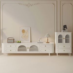 Modern Luxury LED <b>TV</b> Cabinet with <b>Wall</b>-<b>Mounted</b> Floating <b>Stand</b> for Living Room and Hotel Use - Product Image 5