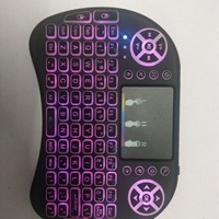 Mini teclado inalámbrico Rii I8 de 2,4G con panel táctil retroiluminado, ratón Air Fly Inglés y Control remoto para Android TV BOX Mini PC