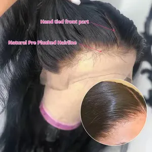 180% Density Human Hair HD Lace Front Wigs 10A Grade Straight Pre Plucked 13x4 13x6 Transparent Frontal Raw Indian Hair Wig