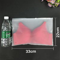 Sac d'emballage personnalisé en plastique transparent mat avec fermeture éclair pour sous-vêtements, maillots de bain et vêtements de natation