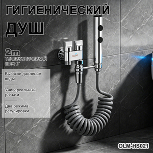 Modern Stainless Steel Handheld Dual-Purpose Bidet Nozzle One in Two Out Toilet <b>Spray</b> Gun <b>Set</b> Hotel Pressurized Flushers - Product Image 1