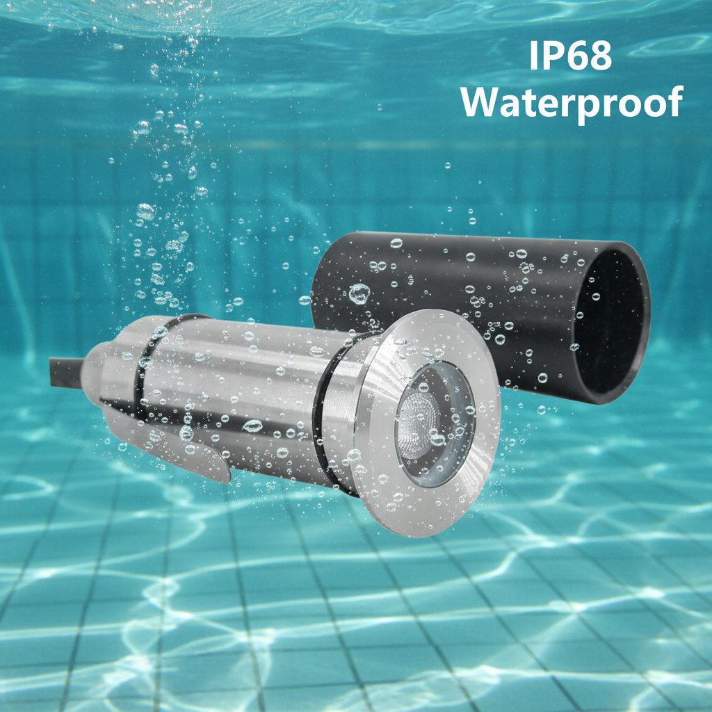 IP68 Waterproof 12V Recessed LED Swimming Pool Light with Stainless Steel Body for Pool Stairs Landscape