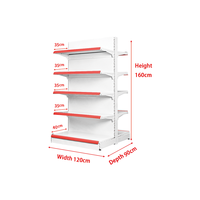 Étagère en acier thermolaqué Gui Chang, rayonnages de magasin de détail, présentoirs de vente au détail, rayonnages métalliques pour magasins de détail, niveaux réglables