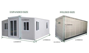 Low Cost Expandable Container <b>House</b> Hot Sale Ready to Live with Family 2 Bedrooms Rooms Furniture Set Movable <b>House</b> - Product Image 4