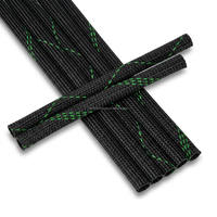 Gaine de câble tressée en PET haute élasticité, résistante à l'usure, extensible, ignifuge V0 pour faisceau de câbles
