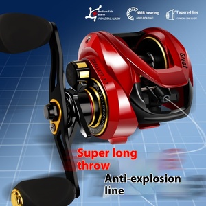 Red <strong>Black</strong> Fishing Reel Genuine Long Casting Anti-Fry Line Reel with Water Drop Design Bait Casting <strong>Trolling</strong> Bait - Product Image 3