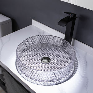 Lavabo de Diseño Italiano, Mueble de Baño Gris Claro con Lavamanos de Vidrio Templado, Estación de Lavado de Manos, Lavabo de Baño en Venta - Product Image 2