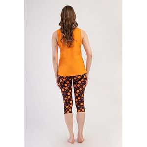 Traje Capri con Falda Ancha y Cuello Redondo LYC para Mujer, con Puños Ovalados y Leggings - Product Image 1