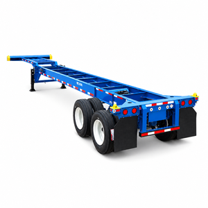 Semirremolque Esqueleto de 2/3/4 Ejes <span class=keywords><strong>para</strong></span> Transporte de Contenedores de 20 pies, 40 pies y 45 pies, Carga Máxima de 40/60/80 Toneladas, Directo de Fábrica, Totalmente Personalizable - Product Image 1