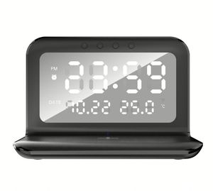 แท่นชาร์จไร้สายแบบ3in1 15W นาฬิกาปลุกดิจิตอลแบบรวดเร็วแท่นชาร์จไร้สาย - Product Image 4