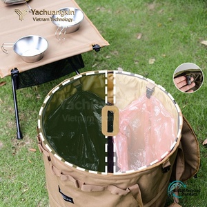 Cubo de basura plegable para acampar al aire libre, picnic, artículos portátiles diversos, cesto para ropa sucia, almacenamiento multifuncional con resorte - Product Image 2