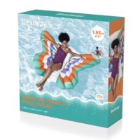 Bestway 43963 Flotteur de piscine papillon bohème 1,86 m Flotteurs de piscine amusants Flotteur de piscine d'été Radeau de piscine Lounge Flotteur de plage Jouet de fête