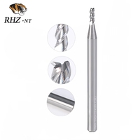 Fraise à bout à angle de 35 degrés à 3 cannelures, rayon d'angle, pour aluminium, diamètre 4 mm, manche fin, carbure, revêtement TiSiN, fraiseuse CNC