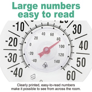 7-дюймовый термометр для окна на присоске ° C/°F | Большой циферблат для наружного использования в помещении измерительный прибор из ПВХ - Product Image 4