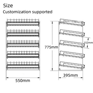 Tùy chỉnh hiện đại cho sơn tĩnh điện freestanding dây kim loại Tabletop Rack hiển thị cho siêu thị bán lẻ đồ uống có cồn - Product Image 2