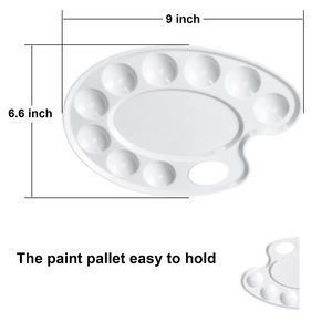 <span class=keywords><strong>Palette</strong></span> en plastique <span class=keywords><strong>pour</strong></span> peinture, 9 trous, plateau de dessin en plastique, <span class=keywords><strong>palette</strong></span> de couleurs <span class=keywords><strong>pour</strong></span> peinture à l'huile, aquarelle, <span class=keywords><strong>palette</strong></span> de peinture blanche - Product Image 5