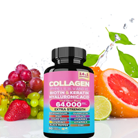 Paquet de marque privée capsules de collagène soutien nutritionnel 14 en 1 supplément pour la peau des articulations des cheveux et des ongles avec des pépins de raisin