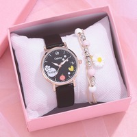Ensemble de montres pour enfants WW033, montres pour étudiants, enfants, montre rose pour filles, bracelet en cuir, montre à quartz pour enfant, montre-bracelet pour fille, cadeau, horloges