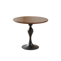 Mobilier pour restaurant, loisirs, bureau rétro, table ronde en bois massif, café, restaurant, ensemble table et chaises